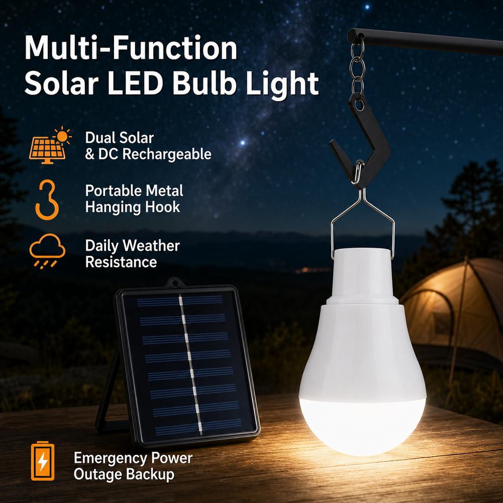Solar LED Light Bulb IP65 Wate - огляд і ціна Power Outage Light